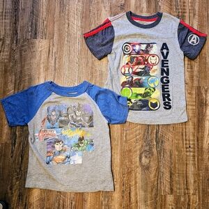 Size 5/6 Boy's Marvel Avengers & Justice League Short Sleeve Graphic Shirt